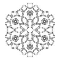 Ornamental Maze Patterns Mandala Coloring Book Page vector