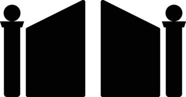 Gate icon. illustration of two doors. flat icon isolated on white background vector