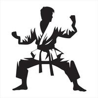 A Karate silhouette vector