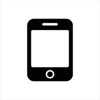 Mobile Device Silhouette Clean and Minimal Phone Symbol vector