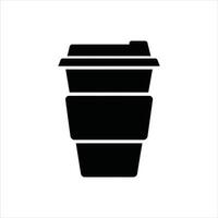 Isolated Bottle Icon Simple Black Silhouette Design vector