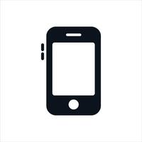Smartphone Silhouette Icon Minimal Mobile Device Design vector