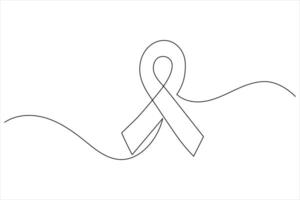 Stylish ribbon minimalist art with one line drawing vector