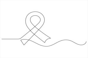 Minimalist ribbon illustration in clean one line art vector