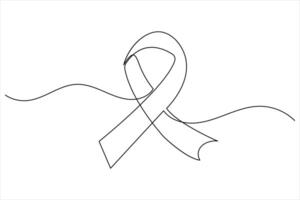 Ribbon clean one line artwork minimal style drawing vector