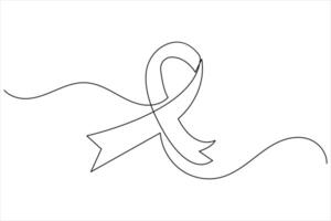 Abstract ribbon outline created with one line art vector