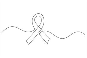 Ribbon minimalist line drawing elegant modern sketch vector
