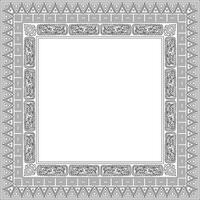 Native American square contour pattern. Geometric shapes in a rectangle . National ornament of the peoples of America, Maya, Aztecs, Inca vector
