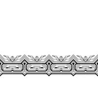 Art Deco Border , Black White Geometric Pattern vector