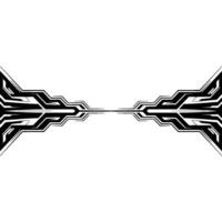 Futuristic Abstract Tech on White Background Illustration vector