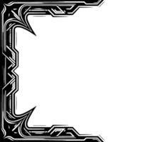 Art Deco Frame Element in Grayscale, Geometric Border vector