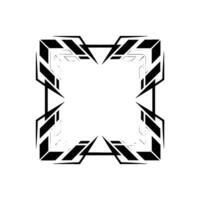 Geometric Art Deco Frame in Black, White, and Gray vector