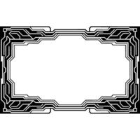 Futuristic Circuitry Border Digital Frame, Geometric , Tech Background vector