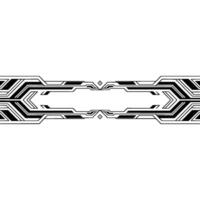 Tech Border Abstract Black Lines on White Background vector