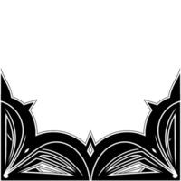 Modern Geometric Border With Negative Space Black White Abstract vector
