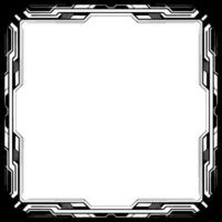 Futuristic Silver Frame With Empty Center Scifi Border vector
