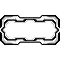 Futuristic Tech Frame With Blank Space, Minimalist on White Background vector