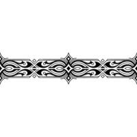 Decorative Black Pattern on White Background vector