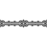 Art Deco Border Element, Black and White, Minimalist vector