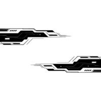 Abstract Tech Circuit , Black and White, Modern, Digital Background vector