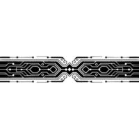 Elegant Tech Circuit Board , Black and White Minimalist vector