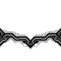 Futuristic Circuitry With Sunburst Effect vector
