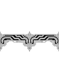 Geometric Decorative Border in Black, Gray, and White vector