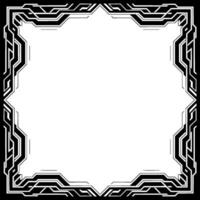 Futuristic Tech Border Frame, Digital Circuit , Blank Space vector