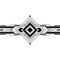Art Deco Geometric Diamond Shape on White Background vector