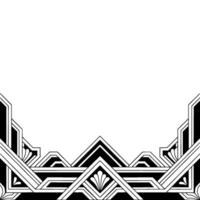 Art Deco Border Geometric in Black and White vector