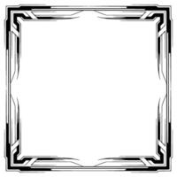 Art Deco Frame, Elegant Geometric Border, Blank Space for vector