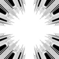 Abstract Comic Book Speed Lines With Geometric Shapes vector