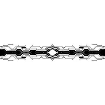 Tech Modern Circuitry Stripe on Gradient Background vector