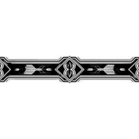 Geometric Deco Band, Black, White, and Silver, Seamless Pattern, Art Deco Style vector