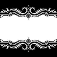 Elegant Black White Ornamental Frame Art Deco Style, for , Invitation or vector