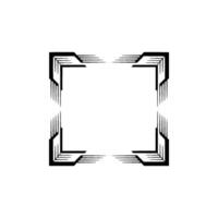Art Deco Geometric Frame, Minimalist Black and White vector
