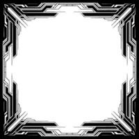 Geometric Deco Frame With Blank Center, Art Deco Style vector