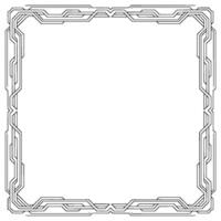 Geometric Frame Minimalist Black and White Border, Modern Aesthetic vector