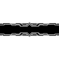 Futuristic Tech Banner Black and White Cybernetic Border vector