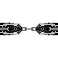 Tech Abstract Modern Circuitry on White vector