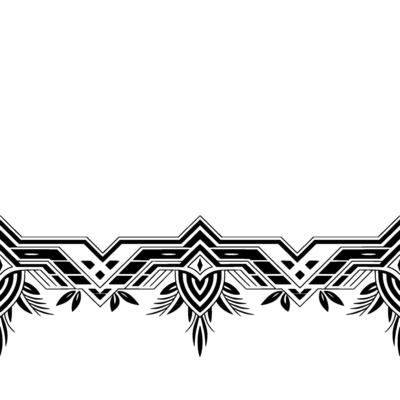 Elegant Geometric Border in Black and White, for Invitations