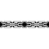 Abstract Tech Border Modern Black White Circuitry vector