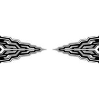 Abstract Tech Black Lines on White, Futuristic Background vector
