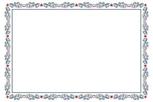 4th of July Ornate Swirl Frame vector