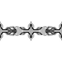 Geometric Border Ornament, Black and White Abstract vector