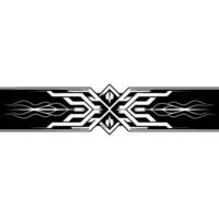 Geometric Abstract Band, Black and Silver, Modern vector