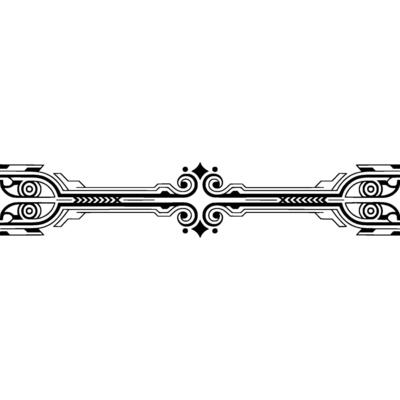 Elegant Tech Border , Ornament on Gradient White