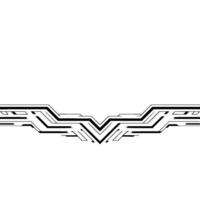 Tech Abstract Minimalist Circuitry Elements on a Gradient Background vector
