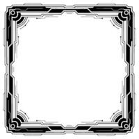 Futuristic Tech Frame, Minimalist Black White , Digital Concept vector