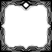 Futuristic Tech Frame Geometric Border With Blank Space vector
